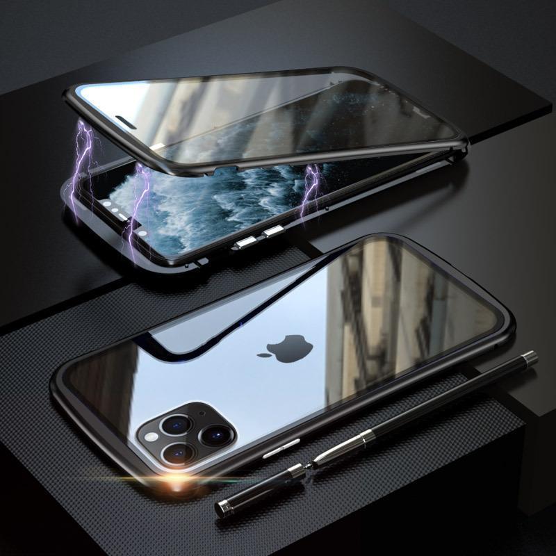Upgraded Two Side Tempered Glass Magnetic Adsorption Phone Case For iPhone 11 11Pro 11ProMax X XR XS XSMax 8 8Plus 7 7Plus  6 6S 6Plus 6S Plus