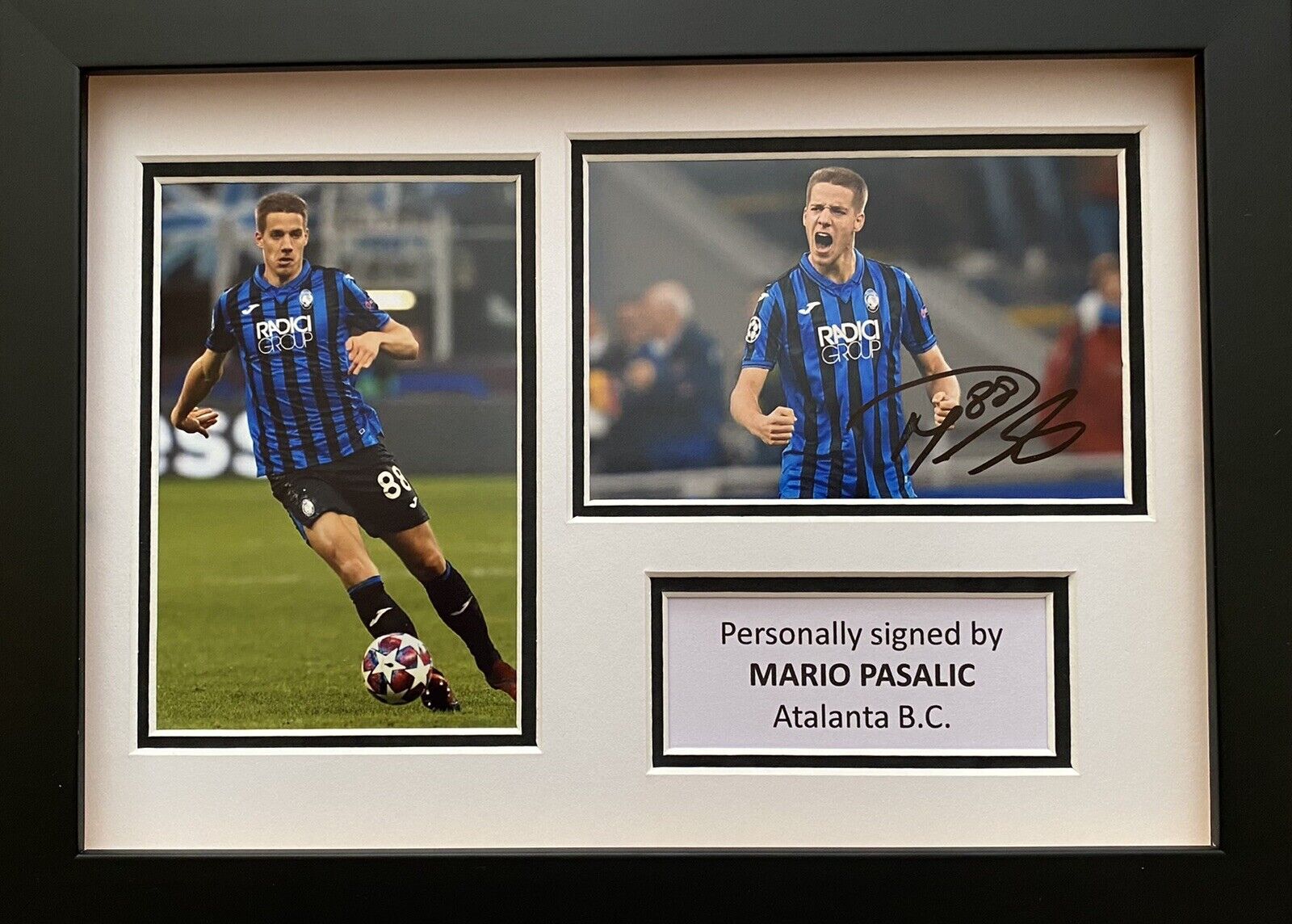 Mario Palasic Hand Signed Atalanta B.C. Photo Poster painting In A4 Frame Display