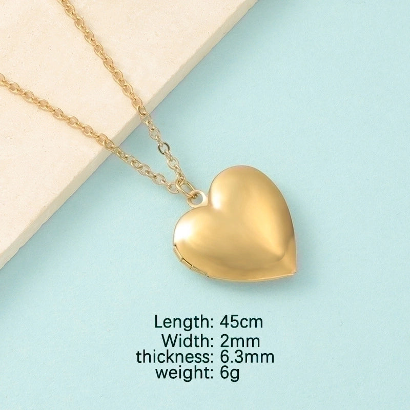 Stainless Steel 18K Gold Plated Minimalist Polishing Heart Shape None