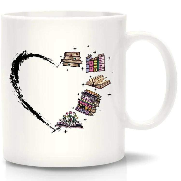 Book Lover Library White Mug-Annaletters
