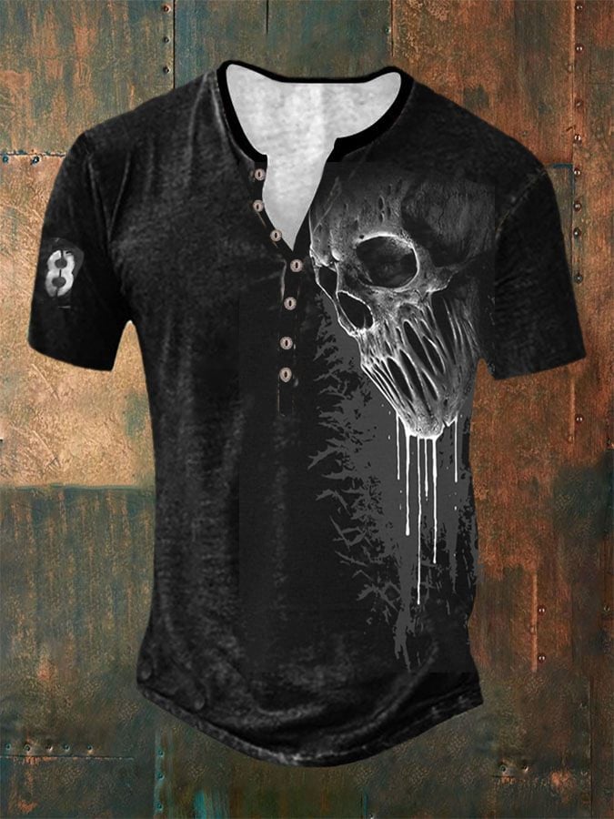 Men's 3d Dark Skull Print T-Shirt / Rvogue / Rvogue
