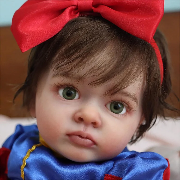  20'' Kids Reborn Lover Mabel Reborn Silicone Toddler Baby Doll Girl with Pretty Brown Hair - Reborndollsshop®-