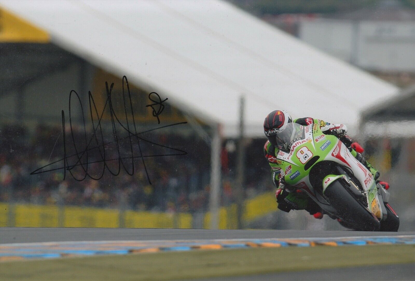 Hector Barbera Hand Signed 12x8 Photo Poster painting - MotoGP Autograph.