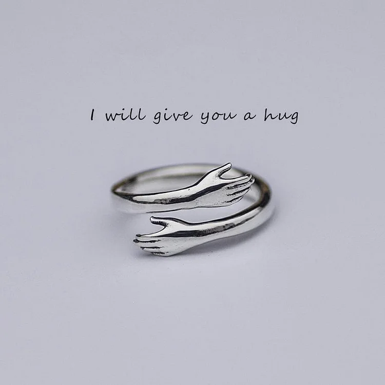 Forever Hug Sliver Couple Ring SP178861