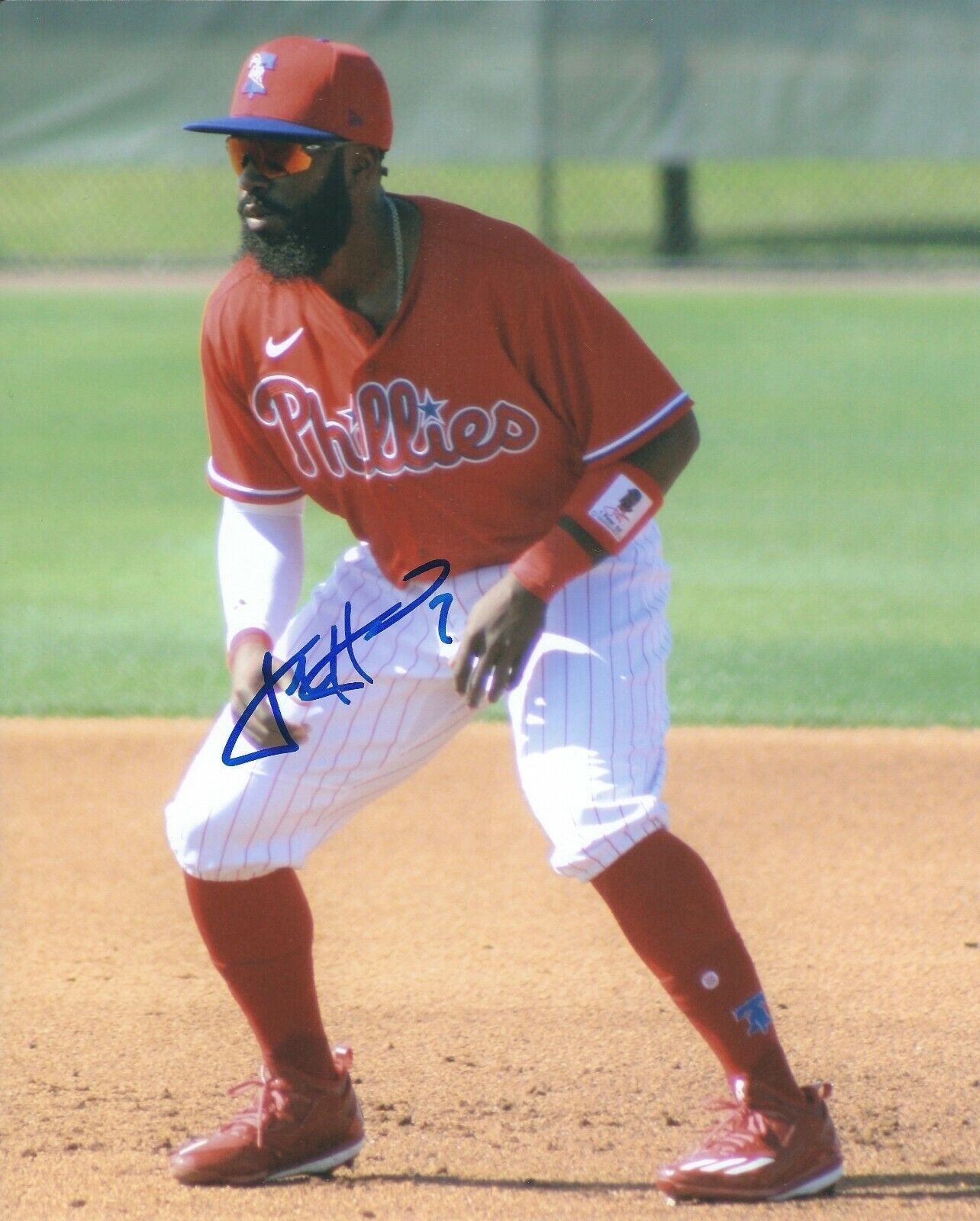 Autographed JOSH HARRISON 8x10 Philadelphia Phillies Photo Poster painting w/COA