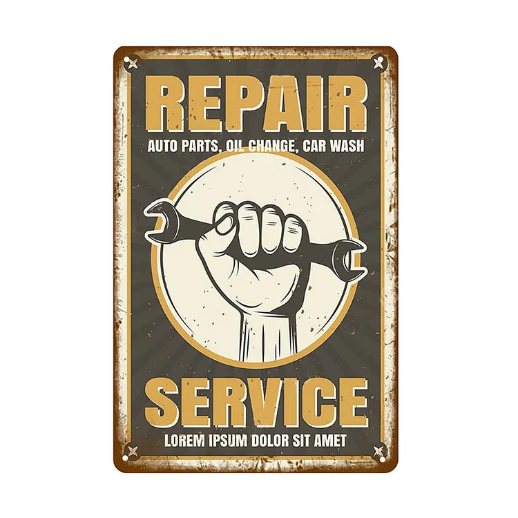 Repair Service - Vintage Tin Signs/Wooden Signs - 7.9x11.8in & 11.8x15.7in