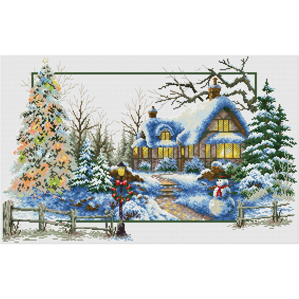 

Four Seasons-Winter - 11CT Stamped Cross Stitch - 68*48cm, 501 Original