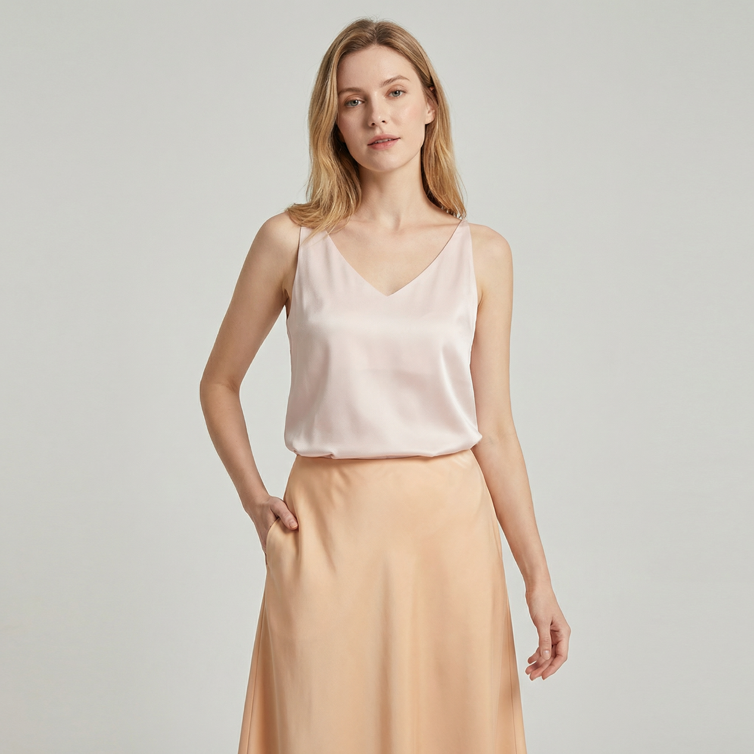100% Mulberry Silk Camisole V Neck REAL SILK LIFE