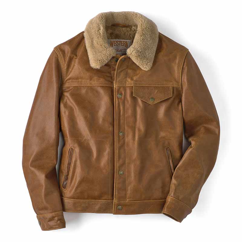 Men&rsquo;s Vintage Rancher Leather Jacket &ndash; Classic Workwear Inspired Outerwear