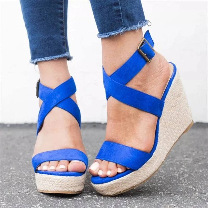2020 New Woman Sandals Ladies Shoes Women Chaussure  Pumps Cross-tied High Heels Platform Zapatos Mujer