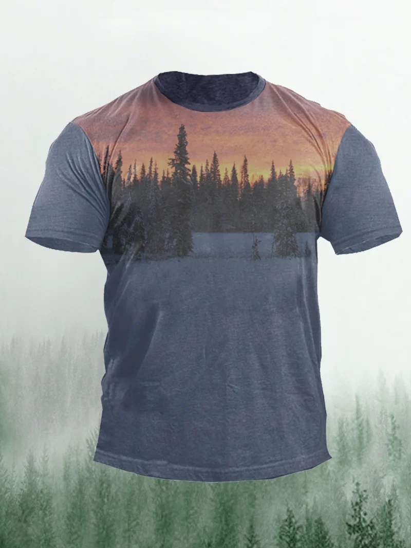 Outdoor Sunset Mountains T-Shirt in  mildstyles