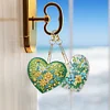 6Pcs acrylique coeur fleur double face-bricolage porte-clés