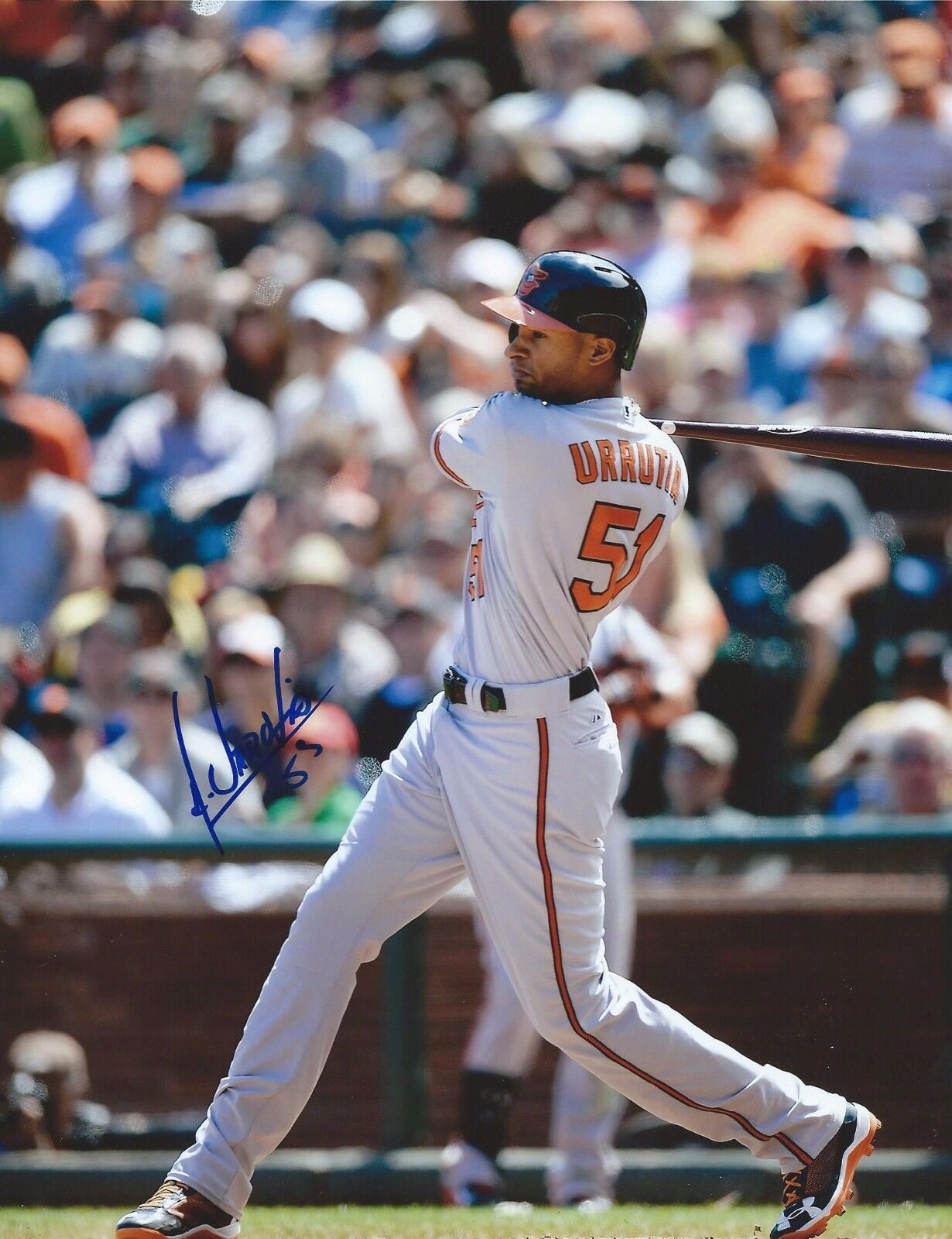 Signed 8x10 Henry Urrutia Baltimore Orioles Autographed Photo Poster painting - COA