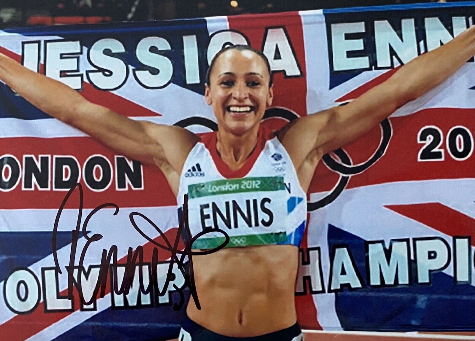 Jessica Ennis Genuine Hand Signed 6X4 Photo Poster painting - Team GB - Olympics - Track 4