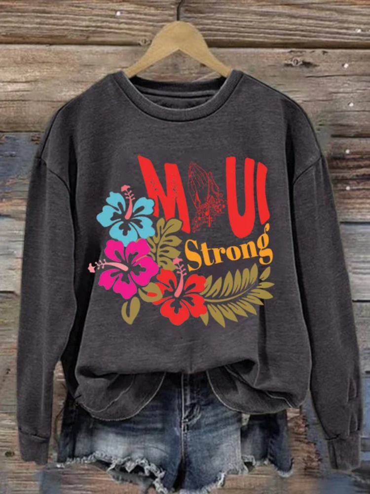 Women's Maui Strong Print Sweatshirt