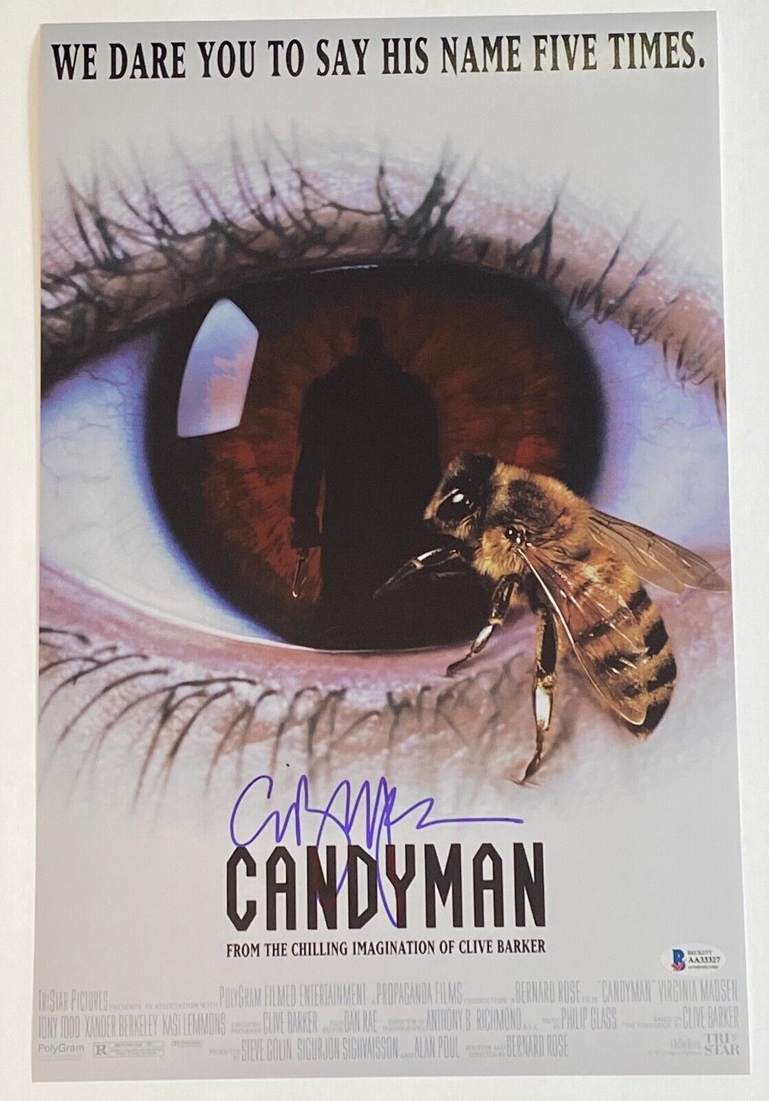 Clive Barker Signed Autographed Candyman 11x17 Movie Poster Photo Poster painting Beckett COA