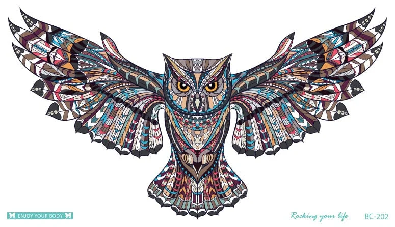 38 Kinds Adult Chest Back Tattoo Big Size Sexy Flowers Mandala Totem Waterproof Temporary Body Art Sticker tatouage temporaire