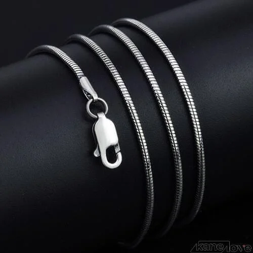 19.7" Snake Chain 925 Sterling Silver Necklace