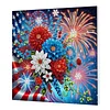 Framed Diamond Painting - Special Shaped - Independence Day (25x25cm)