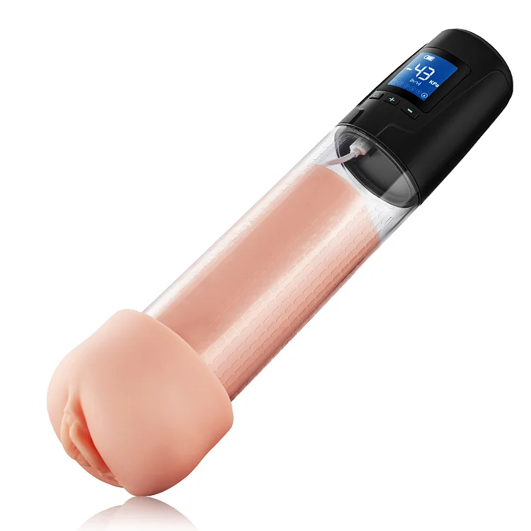 Men's Electrical Automatic Suction 2 in 1 LCD Penis Pump
