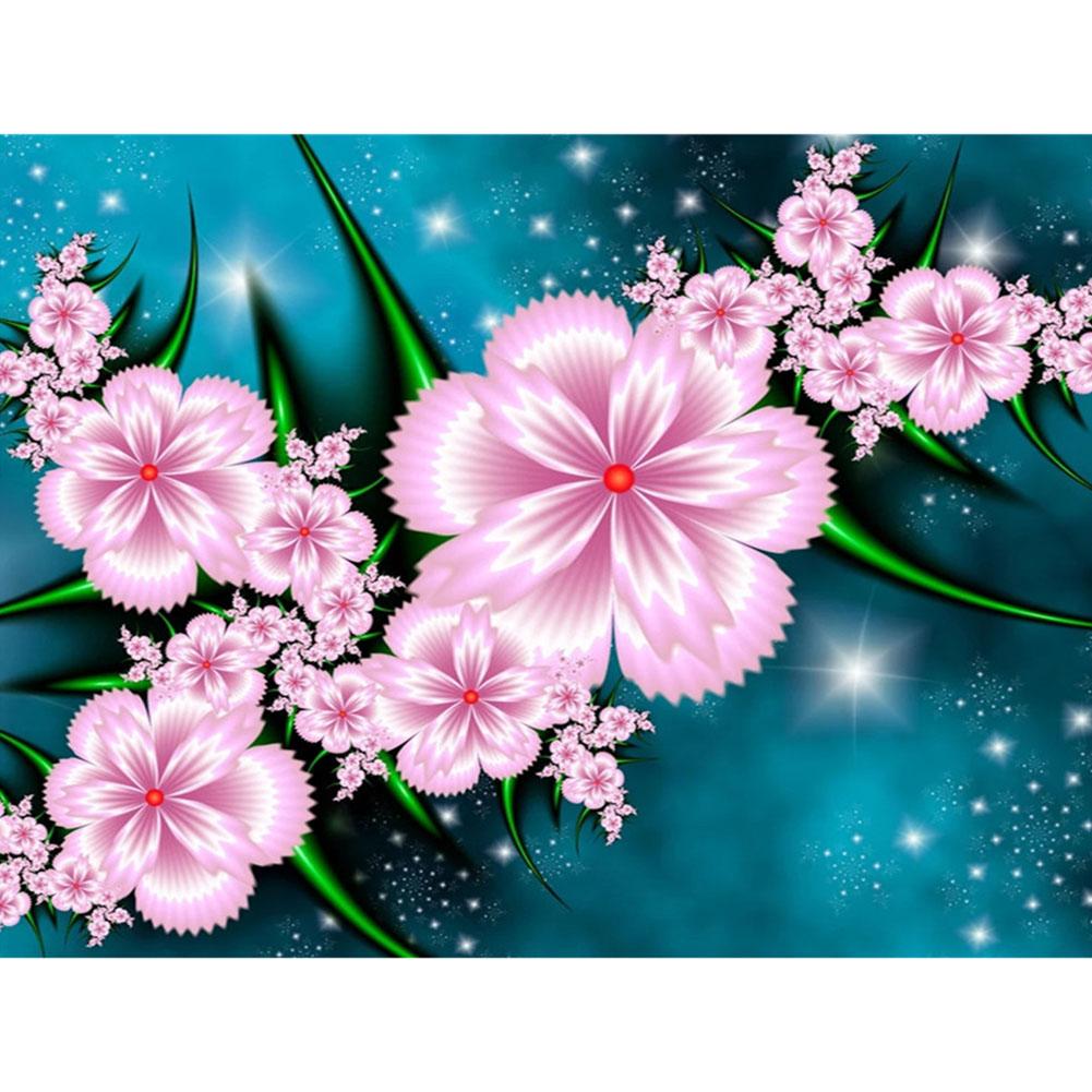 

40x30cm Round Drill Diamond Painting-Resin Flowers, 501 Original