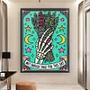 Halloween Skull Tarot Cards-11CT Stamped Cross Stitch 50*65cm/19.69*25.59in(Big Size) tapestrymarket