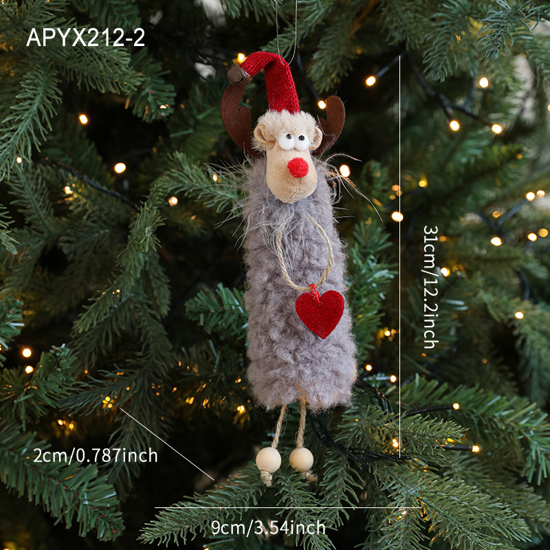 Plush Christmas ornaments, Christmas tree decorations, hanging ornaments-MERUMOTE