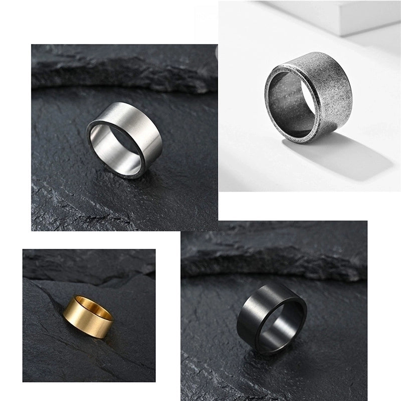 Casual Vintage Style Rock Geometric Titanium Steel Plating Unisex Rings