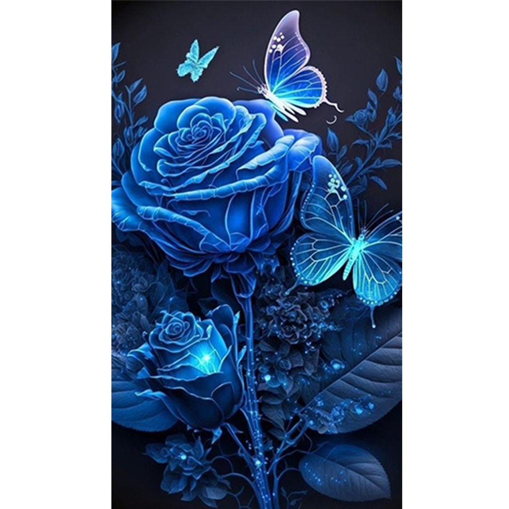Blue Rose-Paint by Numbers-40x70cm