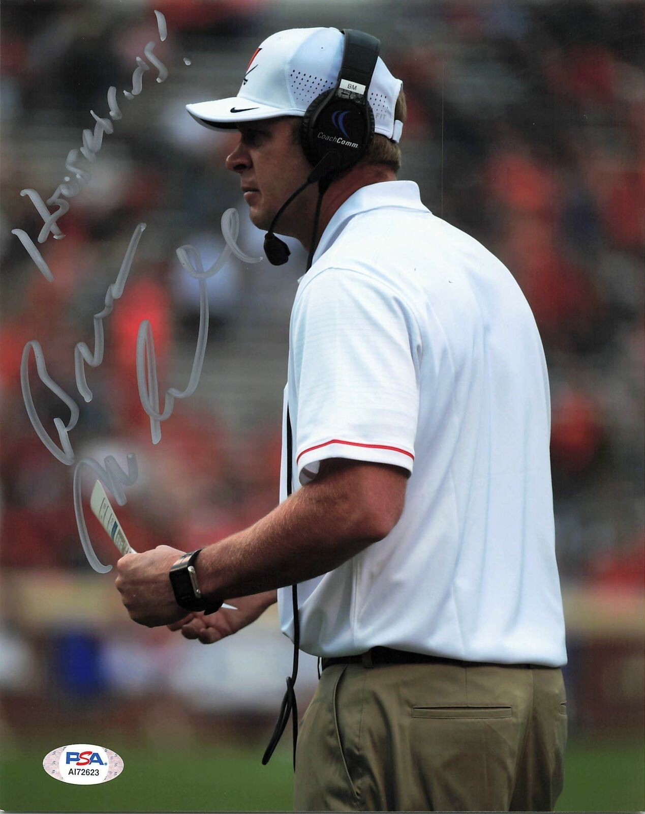 BRONCO MENDENHALL Signed 8x10 Photo Poster painting PSA/DNA Virginia Cavaliers Autographed