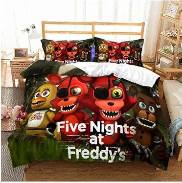 Five Nights at Freddy's bedding Set Bed Quilt Cover Pillow Case Home Use