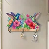 Wooden Hummingbird Flower Special Shape Diamond Painting Hanging Hooks for Decor