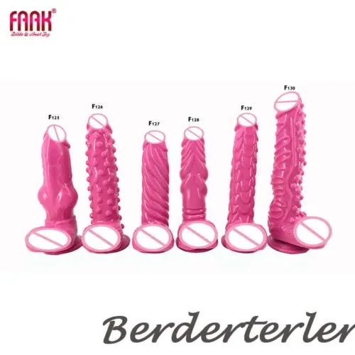 pornhint Pornhint Huge Knot Pink Silicone Dildos Suction Cup G-spot Stimulate Fake Penis Sex Toys
