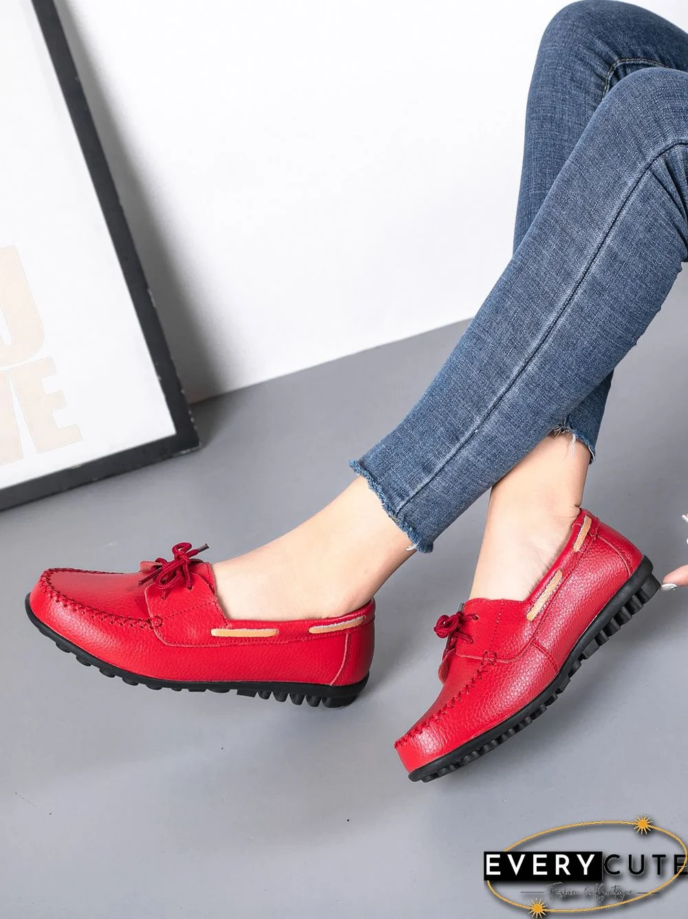 Retro Casual Simple Lace-up Flat Shoes