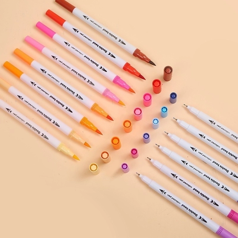 1 Set Solid Color School Plastic Preppy Style Watercolor Pen