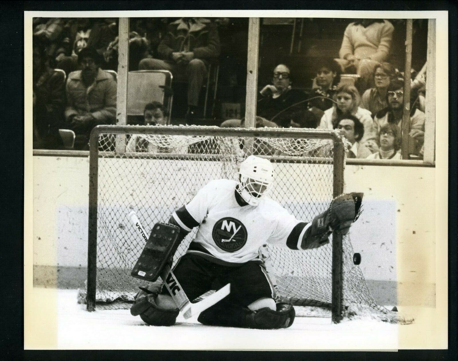 Glenn Resch LOT of THREE circa 1970's Press Original Photo Poster painting New York Islanders