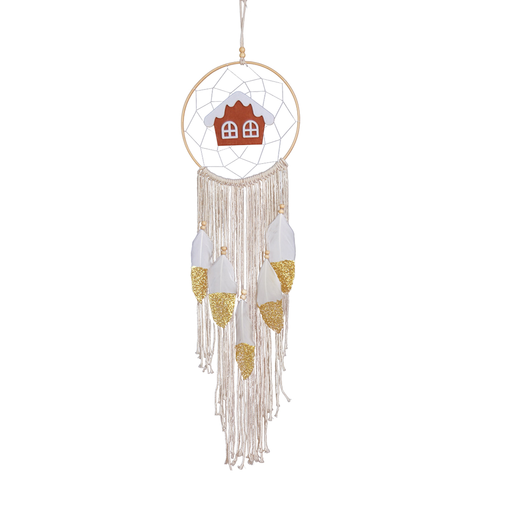 

Christmas House Dream Catcher Wall Feathers Pendant Vintage Hang Ornaments, 501 Original