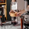 Wooden Ring Ice Drip Pot Double Glass Drip Filter Ice Coffee Pot