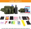 Taktisch Hüfttasche mit Flaschenhalter Militärisch Bauchtasche Wasserdicht Gürteltasche MOLLE Wasserflasche Halter Multifunktional für Damen Herren Wandern Laufen Camping Trekking, Schwarz