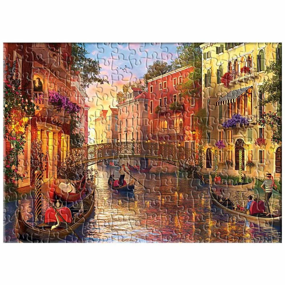 Gondola Boat Puzzle - Large Paper Jigsaw Puzzle [1000 Pieces]、、sdecorshop