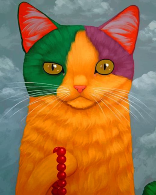 

Colorful Cat – Paint By Numbers - 40*50CM, 501 Original
