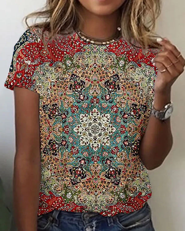 Women's Mandala Pattern Tee