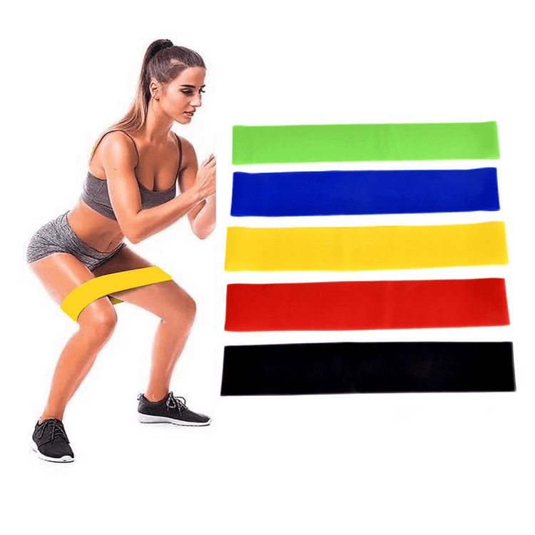 5PCS Resistance Loop Bands, Latex Workout Stretch Bands for Legs Butt Glutes Yoga Home Fitness Bands, Stretching, Physical Therapy Equipment Training for Exercise, Strength Training