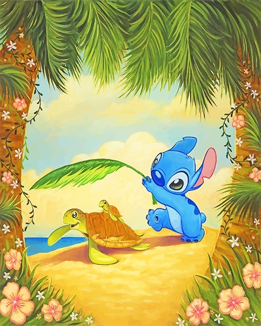 

Stitch And His Friends – Paint By Numbers - 40*50CM, 501 Original
