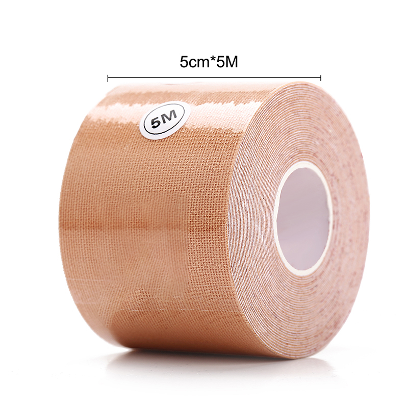 Ddmcloud 1 roll of 5M women's nipple cover push up bra with invisible body lifting sports tape adhesive bra intimate sexy bra cream