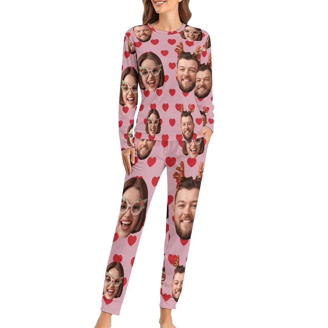 Personalized Lover Photo All-over Print Women's Pajamas Set