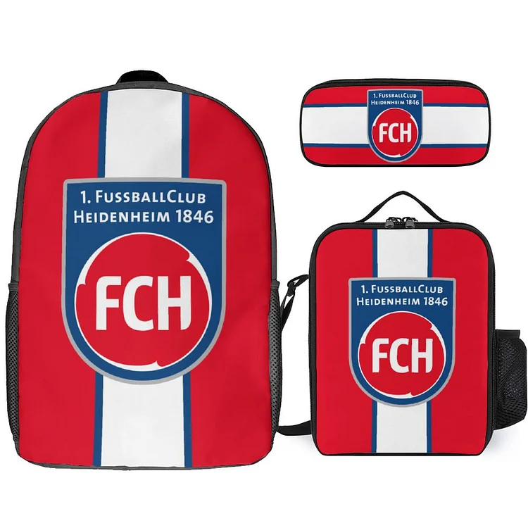 FC Heidenheim Student Schulranzen Lunchbag Stifttasche Kombination