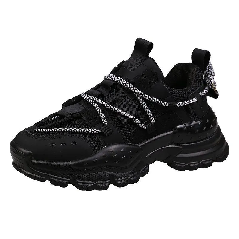 Fashion Blue Sneakers Women Spring 2021 PU Leather Ladies Platform Shoes Height Increasing Fashion Solid Color Chunky Sneakers