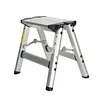 Double Sided 2 Step Telescoping Ladder Anti Slip Safety Aluminium Ladder Extension,150Kg
