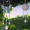 3PCS Sunflower Butterfly Humpback Bird 5D DIY Diamond Painting Wind Chimes Suncatcher Kit Double Sided Diamond Art Kits Suncatcher with Crystal Pendant for Adults DIY Summer Home Garden Decor